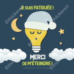 Sticker de l'écogeste "éteindre la lumière"