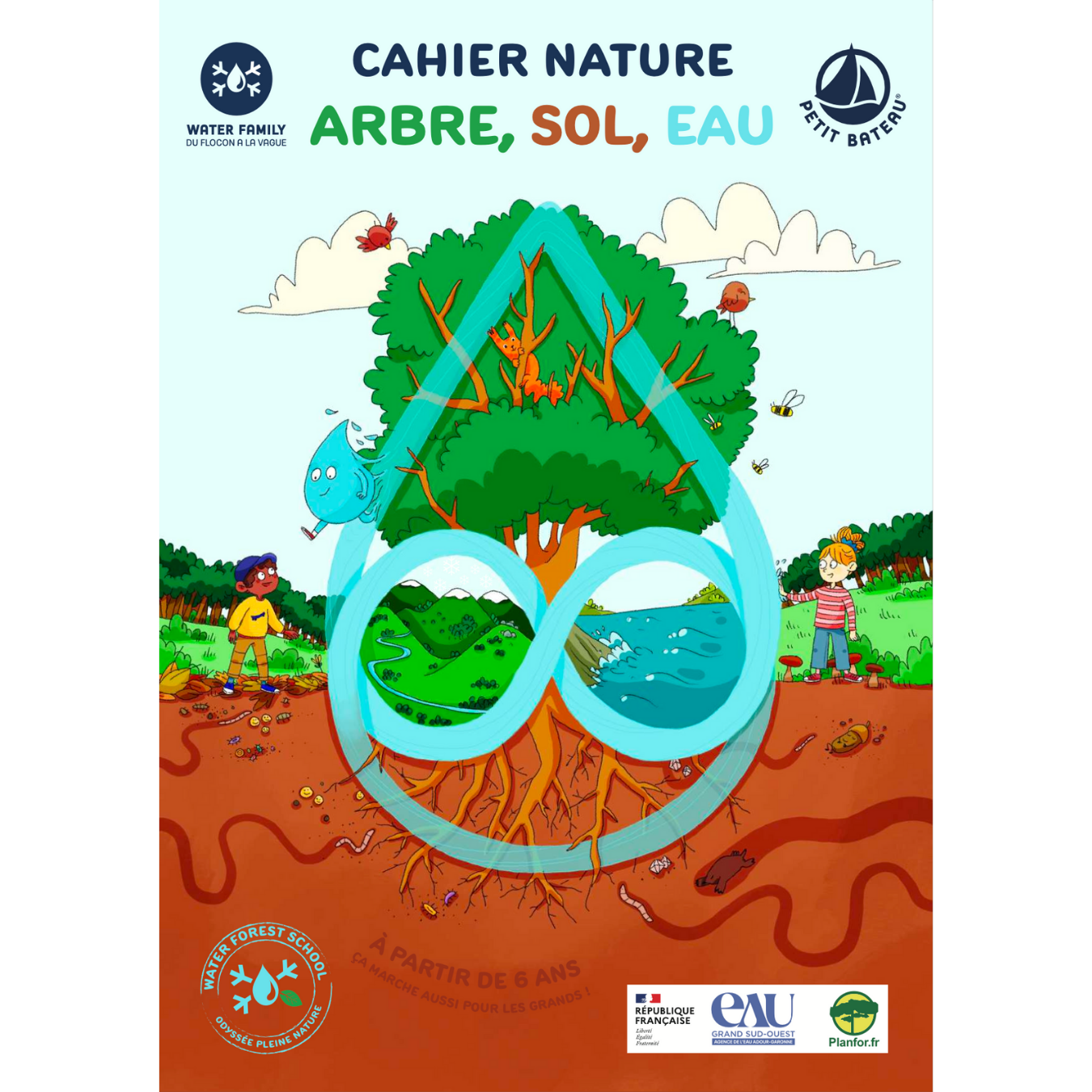 cahier nature arbre sol eau